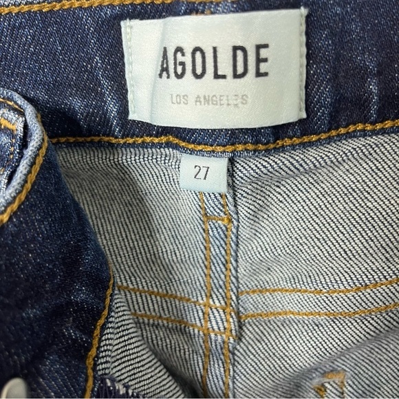Agolde Sophie Mid Rise Skinny Cropped Jeans Dark Wash Size 27 Style A018-1256 - Picture 7 of 9